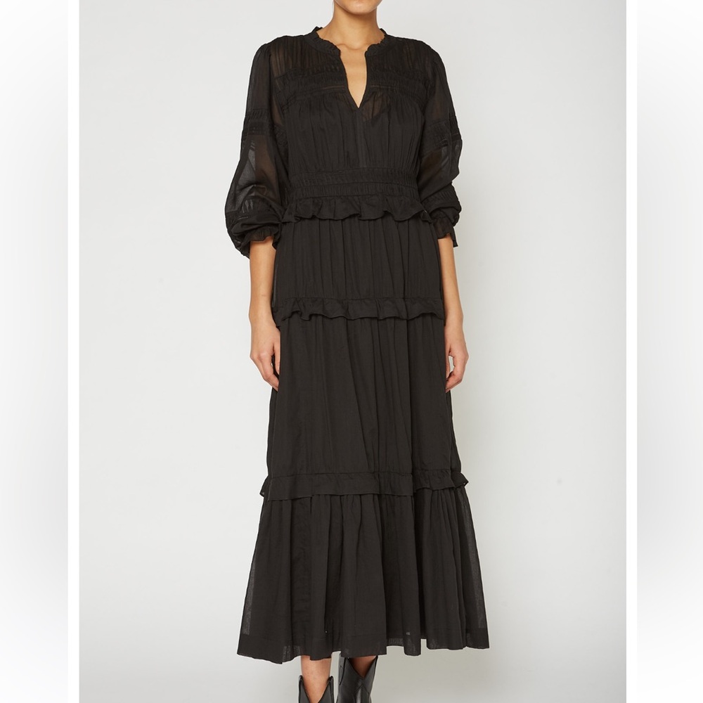 Isabel Marant Etoile black cotton maxi dress